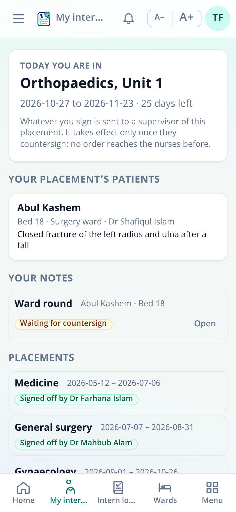 What an intern writes waits for a supervisor