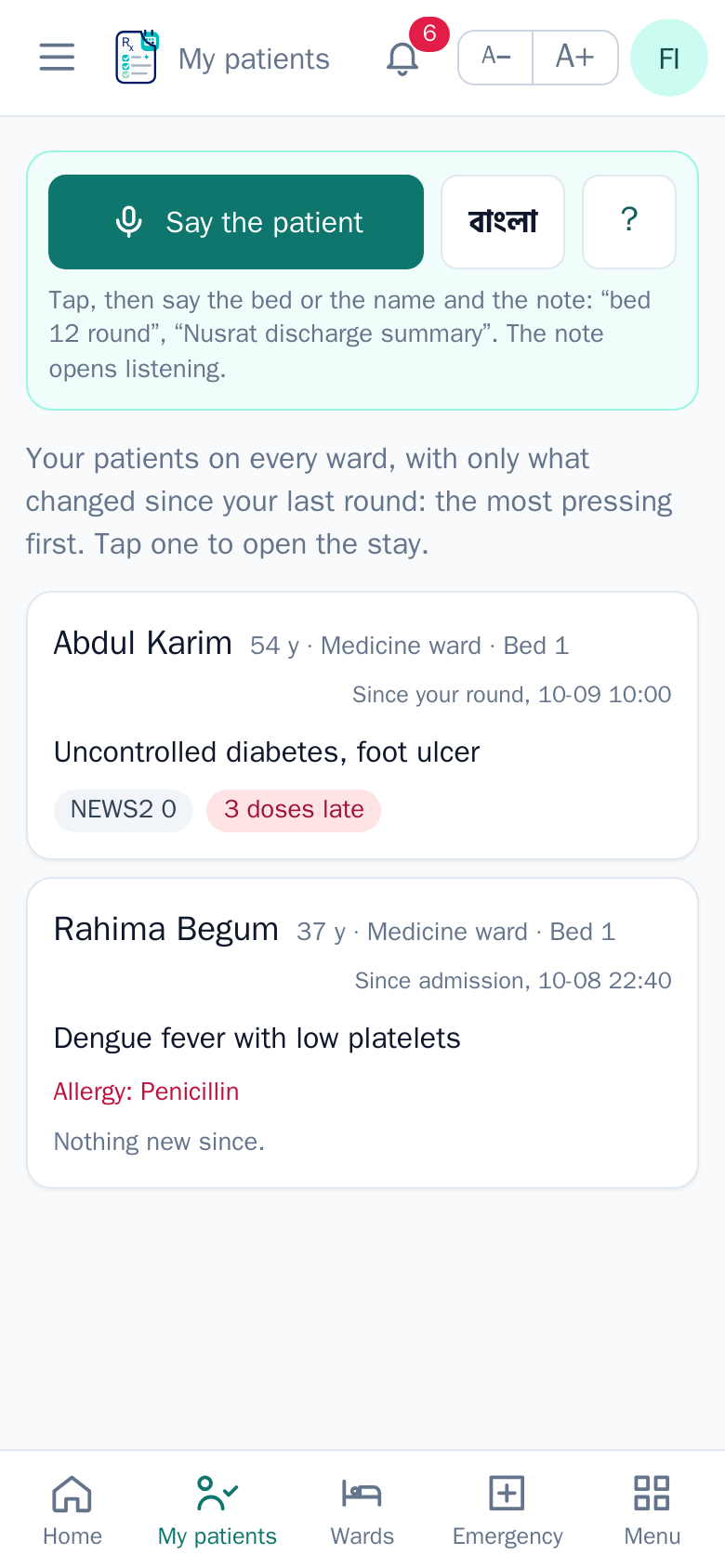 A doctor’s own patients on the phone